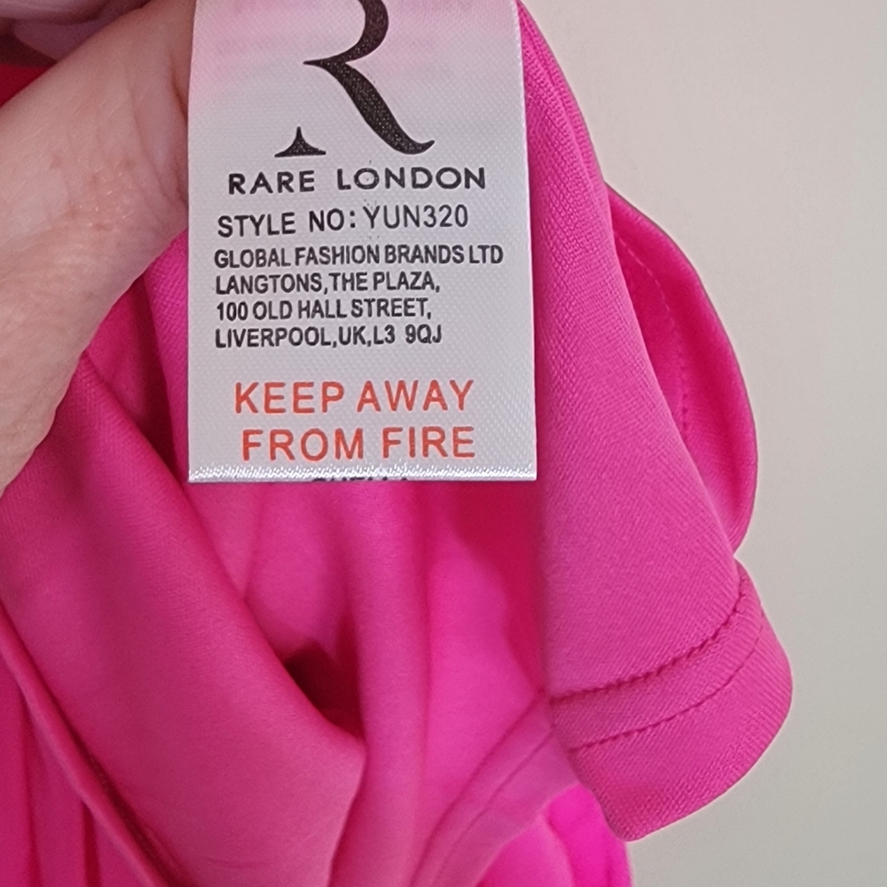 NWT Rare London drape corset midi dress in hot pink size 8 - Picture 10 of 13